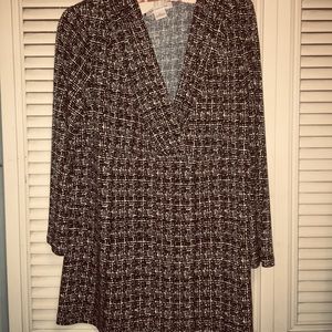 Liz Claiborne black & white print blouse